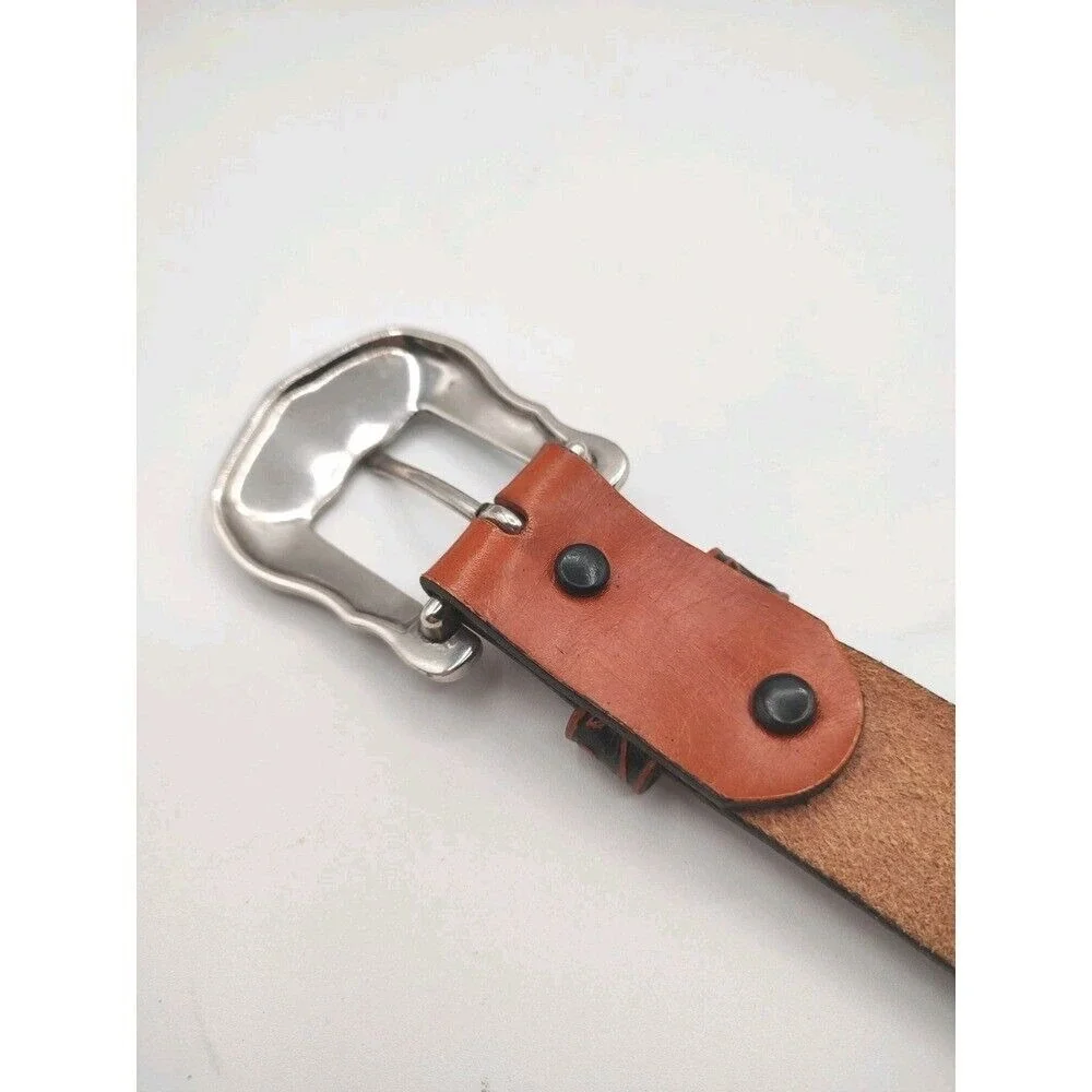 Tony Lama Kids Youth brown tooled‎ Westerly Ride Belts C60214 size 26